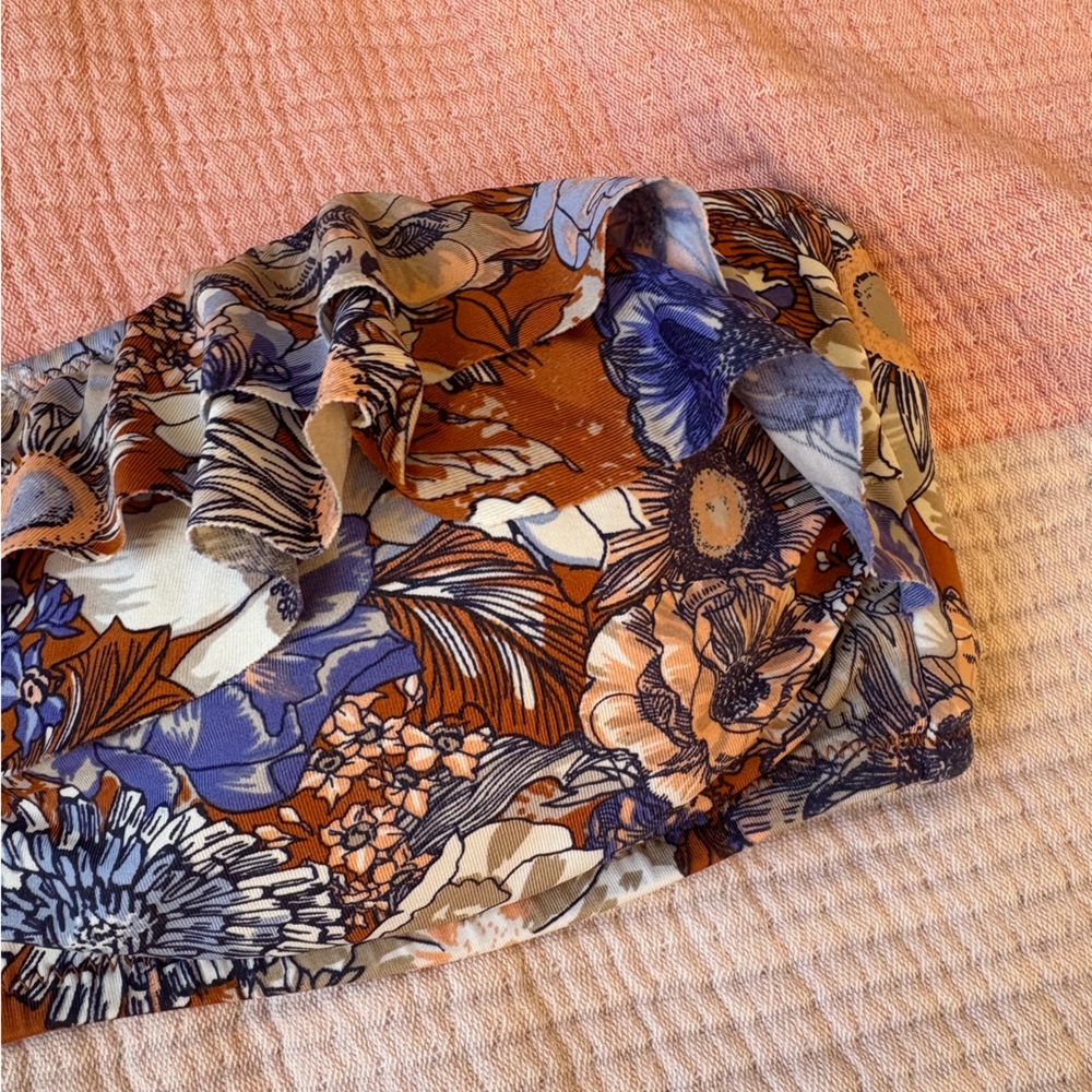 H&M Floral Strapless Bikini Bandeau Top